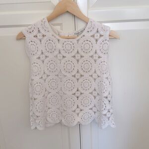 Abercrombie crochet knit cropped tank size M